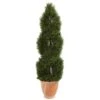 4.5’ Double Cypress Topiary Artificial Tree In Terracotta Planter (Indoor/Outdoor) 2 4.5’ Double Cypress Topiary Artificial Tree In Terracotta Planter (Indoor/Outdoor) -Artificial Flowers Sale artificial 45 double cypress topiary artificial tree in terracotta planter uv resistant indooroutdoor nearly natural 423866