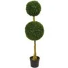 4.5’ Double Topiary Boxwood Artificial Tree UV Resistant (Indoor/Outdoor) -Artificial Flowers Sale artificial 45 double topiary boxwood artificial tree uv resistant indooroutdoor nearly natural 590183
