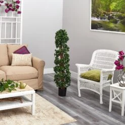 4.5’ English Ivy Spiral Topiary Artificial Tree With Natural Trunk UV Resistant (Indoor/Outdoor) 9 4.5’ English Ivy Spiral Topiary Artificial Tree With Natural Trunk UV Resistant (Indoor/Outdoor) -Artificial Flowers Sale artificial 45 english ivy spiral topiary artificial tree with natural trunk uv resistant indooroutdoor nearly natural 514538