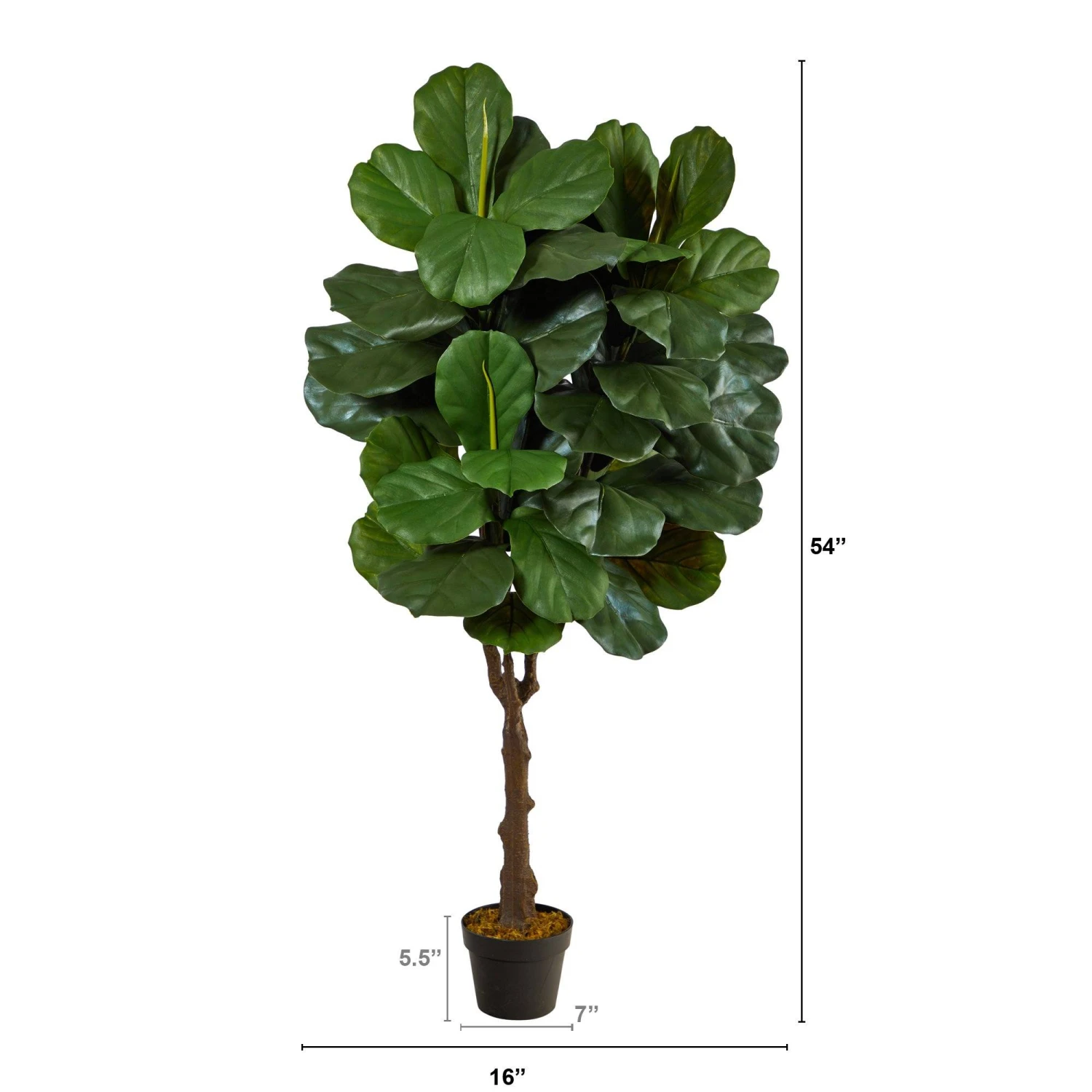 4.5’ Fiddle Leaf Fig Artificial Tree (Indoor/Outdoor) 4 4.5’ Fiddle Leaf Fig Artificial Tree (Indoor/Outdoor) - Image 2