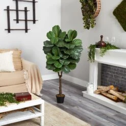 4.5’ Fiddle Leaf Fig Artificial Tree (Indoor/Outdoor) 9 4.5’ Fiddle Leaf Fig Artificial Tree (Indoor/Outdoor) -Artificial Flowers Sale artificial 45 fiddle leaf fig artificial tree indooroutdoor nearly natural 531757