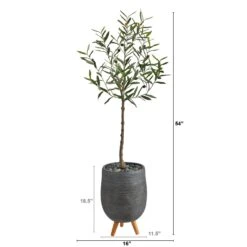 4.5’ Artificial Olive Tree In Gray Planter With Stand 7 4.5’ Artificial Olive Tree In Gray Planter With Stand -Artificial Flowers Sale artificial 45 olive artificial tree in gray planter with stand nearly natural 343772