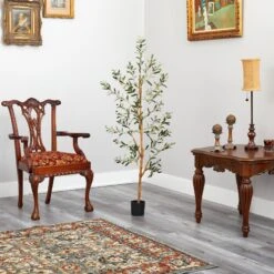 4.5’ Olive Artificial Tree 24 4.5’ Olive Artificial Tree -Artificial Flowers Sale artificial 45 olive artificial tree nearly natural 381853