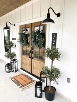 4.5' Olive Double Topiary Silk Tree -Artificial Flowers Sale artificial 45 olive double topiary silk tree nearly natural 155429