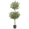 4.5' Olive Double Topiary Silk Tree -Artificial Flowers Sale artificial 45 olive double topiary silk tree nearly natural 664265