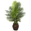 4.5’ Paradise Palm Artificial Tree In Decorative Planter -Artificial Flowers Sale artificial 45 paradise palm artificial tree in decorative planter nearly natural 756607