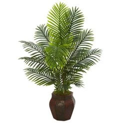 4.5’ Paradise Palm Artificial Tree In Decorative Planter