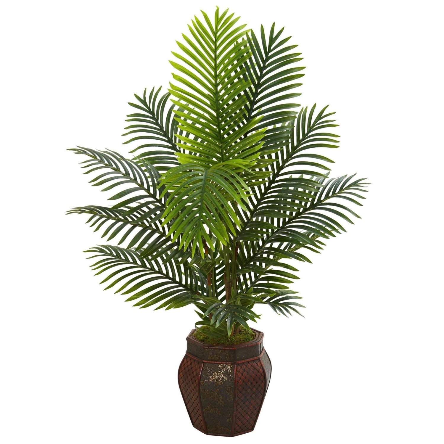 4.5’ Paradise Palm Artificial Tree In Decorative Planter 3 4.5’ Paradise Palm Artificial Tree In Decorative Planter