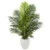 4.5’ Paradise Palm Artificial Tree In White Planter 2 4.5’ Paradise Palm Artificial Tree In White Planter -Artificial Flowers Sale artificial 45 paradise palm artificial tree in white planter nearly natural 598591