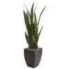 4.5’ Sansevieria Artificial Plant In Black Planter -Artificial Flowers Sale artificial 45 sansevieria artificial plant in black planter nearly natural 594778