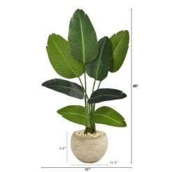 45” Travelers Palm Artificial Tree In Sand Colored Planter 6 45” Travelers Palm Artificial Tree In Sand Colored Planter -Artificial Flowers Sale artificial 45 travelers palm artificial tree in sand colored planter nearly natural 776407