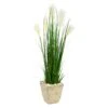 4.5’ Wheat Plum Grass Artificial Plant In Country White Planter 2 4.5’ Wheat Plum Grass Artificial Plant In Country White Planter -Artificial Flowers Sale artificial 45 wheat plum grass artificial plant in country white planter nearly natural 314759
