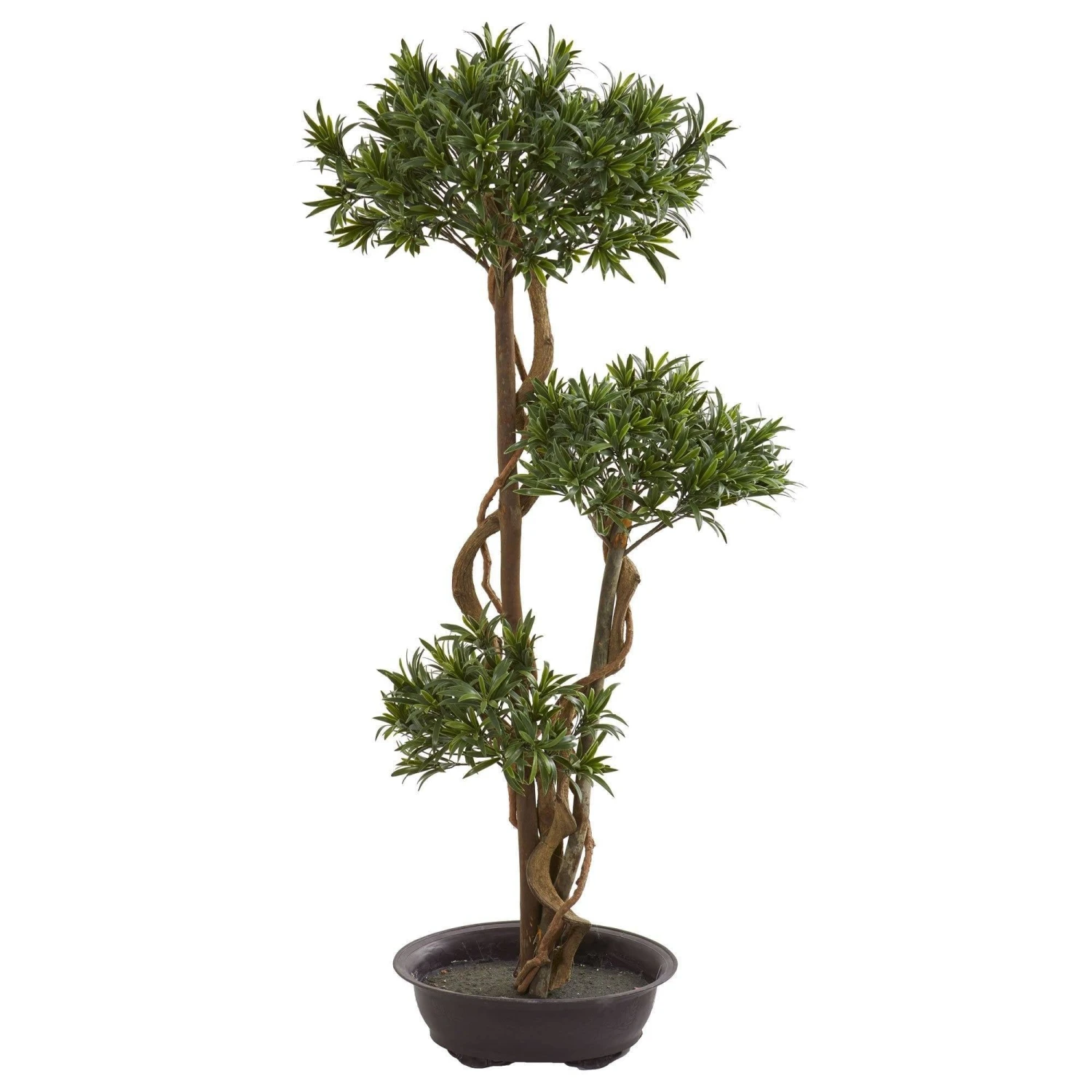 46” Bonsai Styled Podocarpus Artificial Tree 3 46” Bonsai Styled Podocarpus Artificial Tree