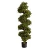46” Boxwood Spiral Topiary Artificial Tree -Artificial Flowers Sale artificial 46 boxwood spiral topiary artificial tree nearly natural 173995