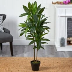 48" Dracaena Silk Plant (Real Touch) -Artificial Flowers Sale artificial 48 dracaena silk plant real touch nearly natural 945437