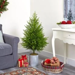 49” Norfolk Island Pine “Natural Look” Artificial Christmas Tree -Artificial Flowers Sale artificial 49 norfolk island pine natural look artificial tree nearly natural 559468