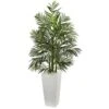 5’ Areca Artificial Palm Tree In White Planter (Indoor/Outdoor) -Artificial Flowers Sale artificial 5 areca artificial palm tree in white planter uv resistant indooroutdoor nearly natural 884834