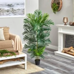 5’ Areca Artificial Palm Tree UV Resistant (Indoor/Outdoor) -Artificial Flowers Sale artificial 5 areca artificial palm tree uv resistant indooroutdoor nearly natural 327902