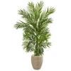 4.5’ Areca Palm Artificial Tree In Sand Colored Planter