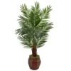 5’ Areca Palm Tree In Weave Planter -Artificial Flowers Sale artificial 5 areca palm tree in weave planter nearly natural 364014