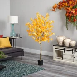 5' Autumn Maple Artificial Fall Tree -Artificial Flowers Sale artificial 5 autumn maple artificial fall tree nearly natural 648139