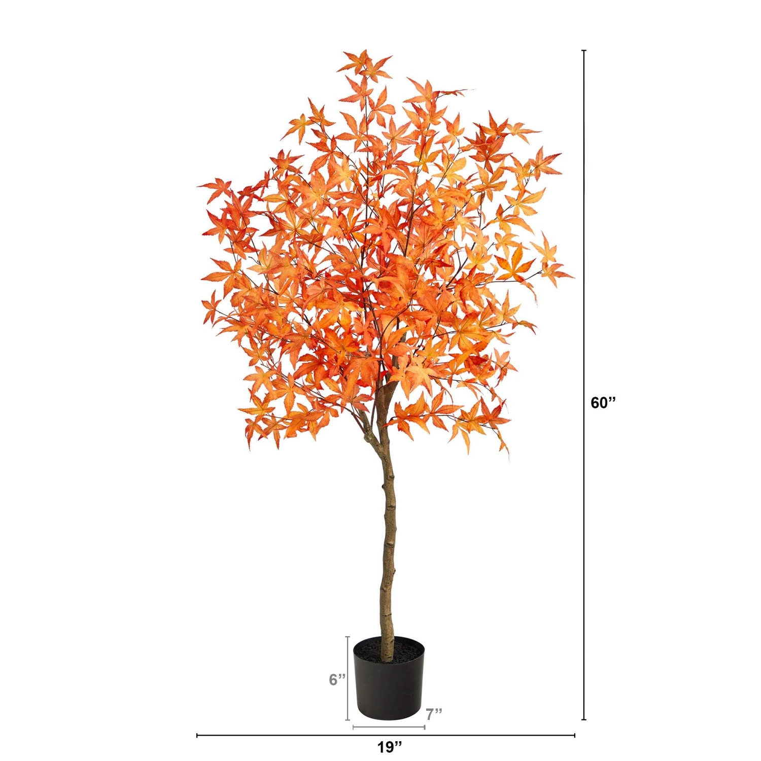 5' Autumn Maple Artificial Tree 7 5' Autumn Maple Artificial Tree - Image 5