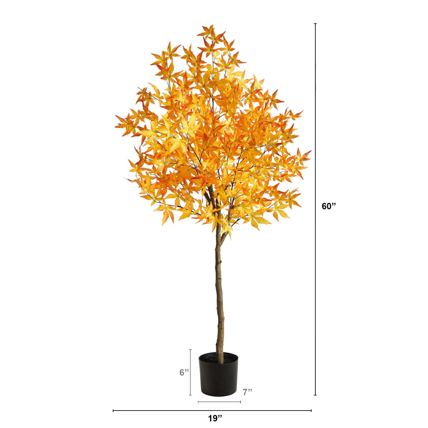 5' Autumn Maple Artificial Tree 6 5' Autumn Maple Artificial Tree - Image 4