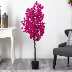 5’ Bougainvillea Artificial Tree -Artificial Flowers Sale artificial 5 bougainvillea artificial tree nearly natural 236060