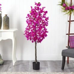 5’ Bougainvillea Artificial Tree -Artificial Flowers Sale artificial 5 bougainvillea artificial tree nearly natural 422535