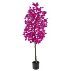 5’ Bougainvillea Artificial Tree -Artificial Flowers Sale artificial 5 bougainvillea artificial tree nearly natural purple 418263