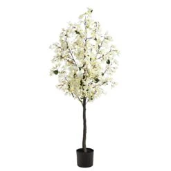 5’ Bougainvillea Artificial Tree -Artificial Flowers Sale artificial 5 bougainvillea artificial tree nearly natural white 226543