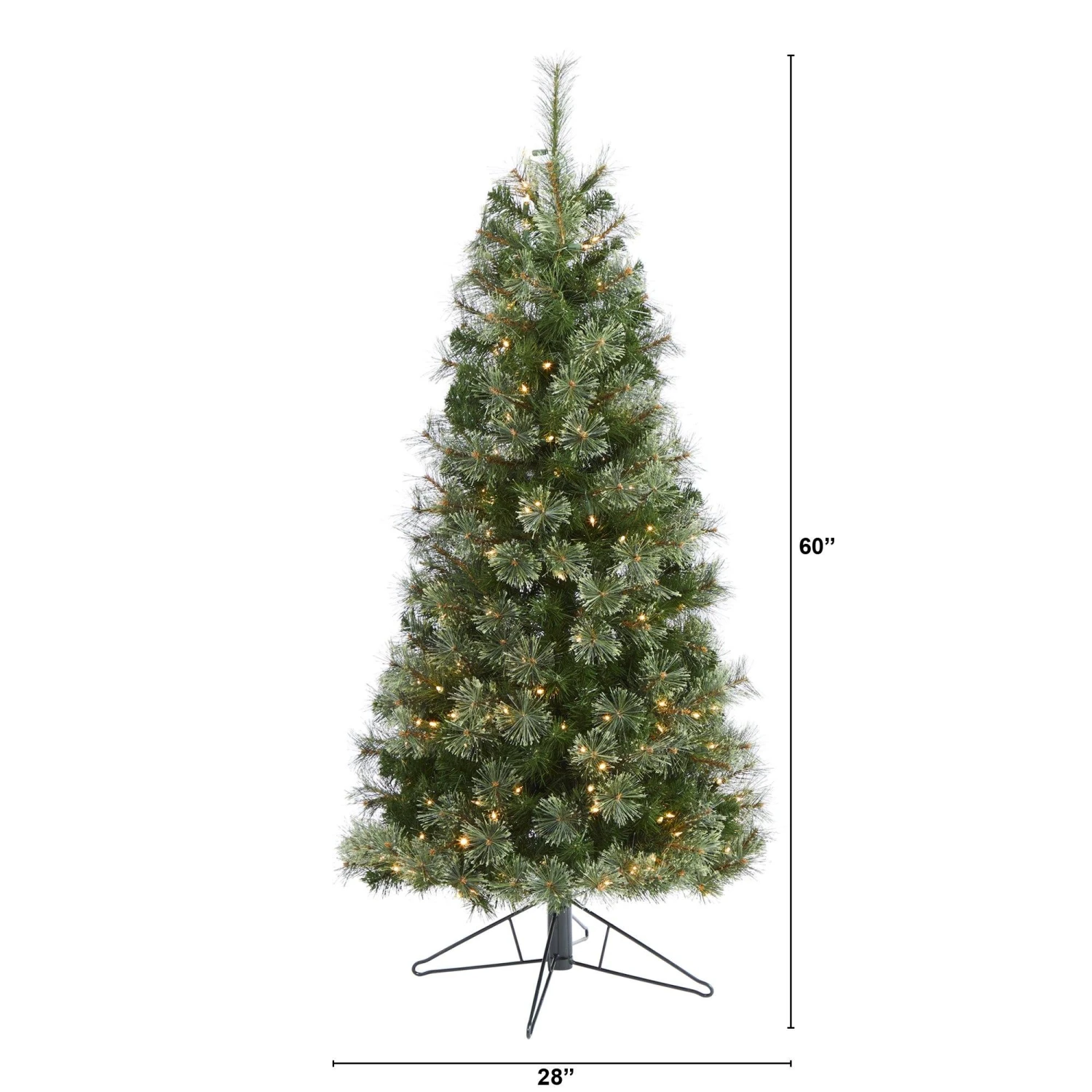 5' Cashmere Slim Artificial Christmas Tree With 250 Warm White Lights And 408 Bendable Branches 4 5' Cashmere Slim Artificial Christmas Tree With 250 Warm White Lights And 408 Bendable Branches - Image 2