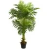 5’ Double Stalk Hawaii Palm Artificial Tree 2 5’ Double Stalk Hawaii Palm Artificial Tree -Artificial Flowers Sale artificial 5 double stalk hawaii palm artificial tree nearly natural 713836