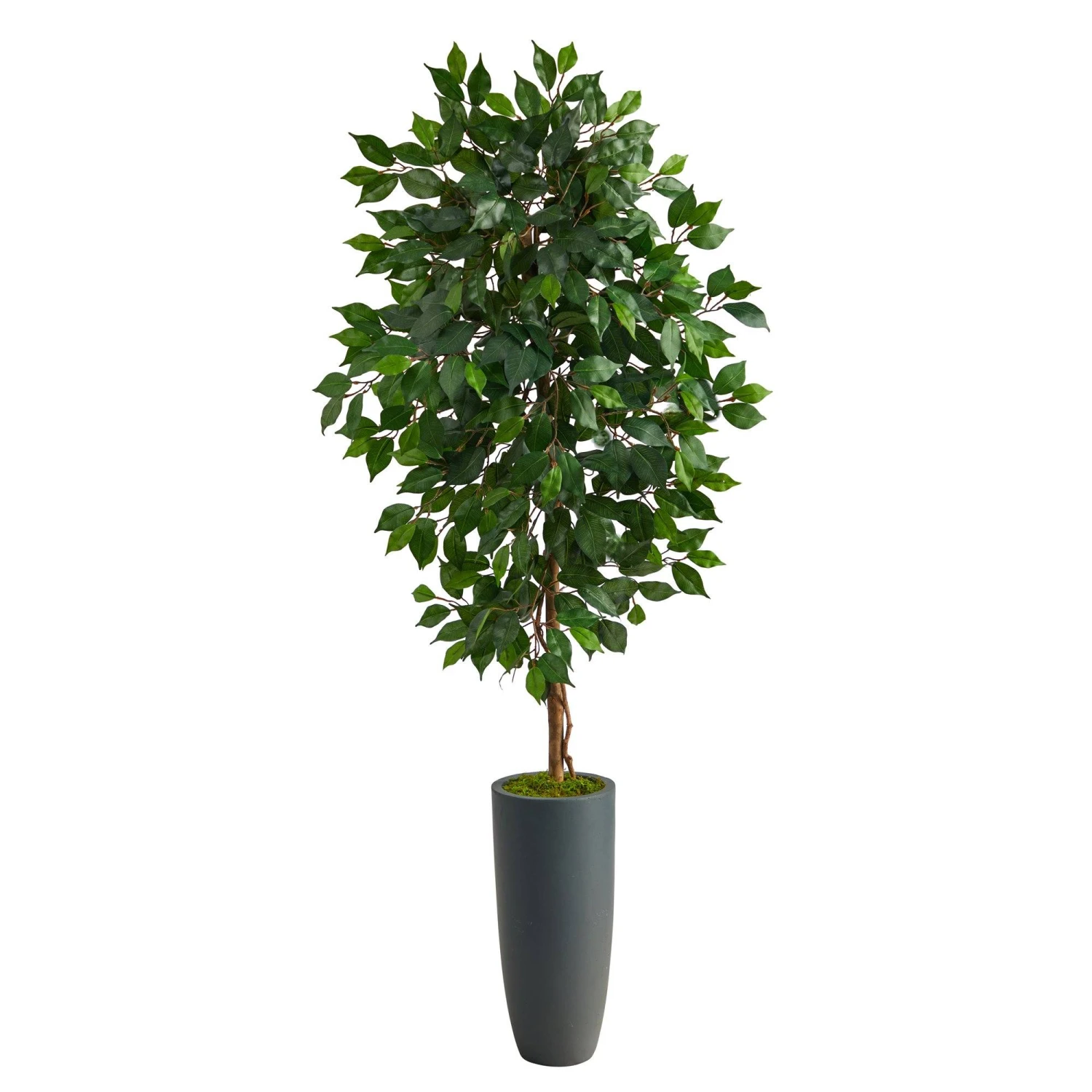 5’ Ficus Artificial Tree In Gray Planter 3 5’ Ficus Artificial Tree In Gray Planter