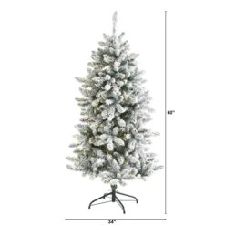 5’ Flocked Livingston Fir Artificial Christmas Tree With Pine Cones And 200 Clear Warm LED Lights 10 5’ Flocked Livingston Fir Artificial Christmas Tree With Pine Cones And 200 Clear Warm LED Lights -Artificial Flowers Sale artificial 5 flocked livingston fir artificial christmas tree with pine cones and 200 clear warm led lights nearly natural 547453