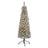 5’ Flocked Pencil Artificial Christmas Tree With 200 Clear Lights And 318 Bendable Branches -Artificial Flowers Sale artificial 5 flocked pencil artificial christmas tree with 200 clear lights and 318 bendable branches nearly natural 677717