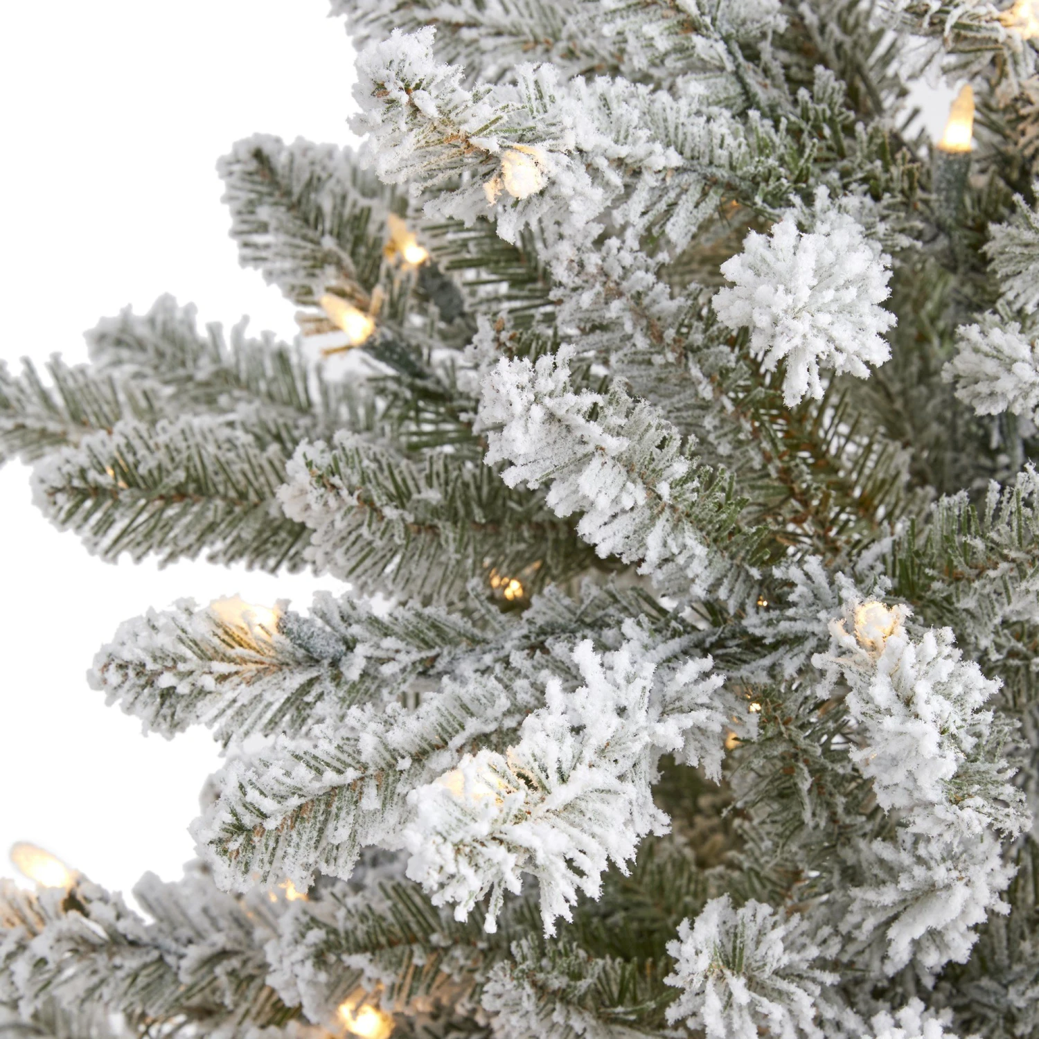 5’ Flocked West Virginia Spruce Artificial Christmas Tree With 200 Clear Lights And 604 Bendable Branches 5 5’ Flocked West Virginia Spruce Artificial Christmas Tree With 200 Clear Lights And 604 Bendable Branches - Image 3