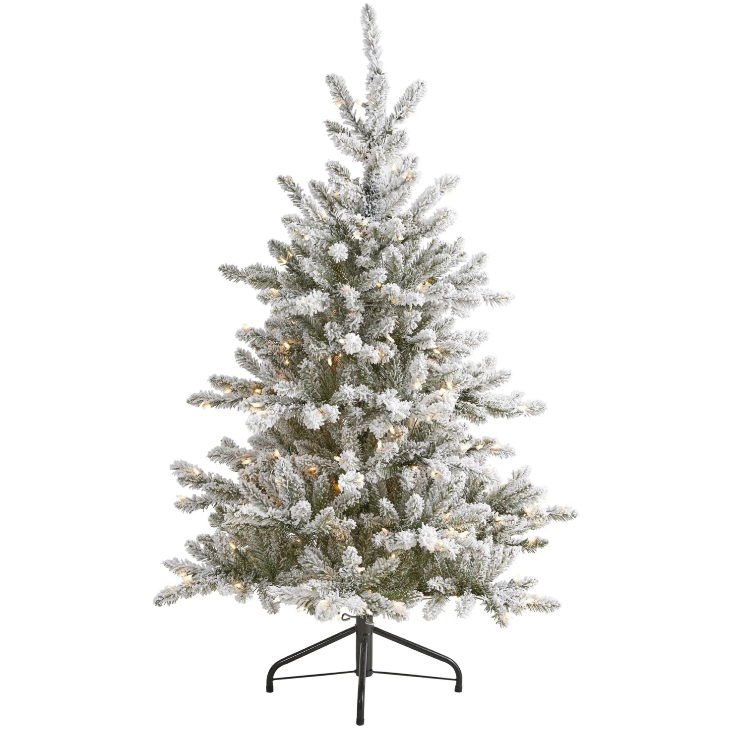 5’ Flocked West Virginia Spruce Artificial Christmas Tree With 200 Clear Lights And 604 Bendable Branches 3 5’ Flocked West Virginia Spruce Artificial Christmas Tree With 200 Clear Lights And 604 Bendable Branches
