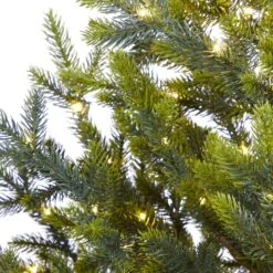 5’ Fraser Fir “Natural Look” Artificial Christmas Tree With 200 Clear LED Lights, A Burlap Base And 853 Bendable Branches -Artificial Flowers Sale artificial 5 fraser fir natural look artificial christmas tree with 200 clear led lights a burlap base and nearly natural 932076