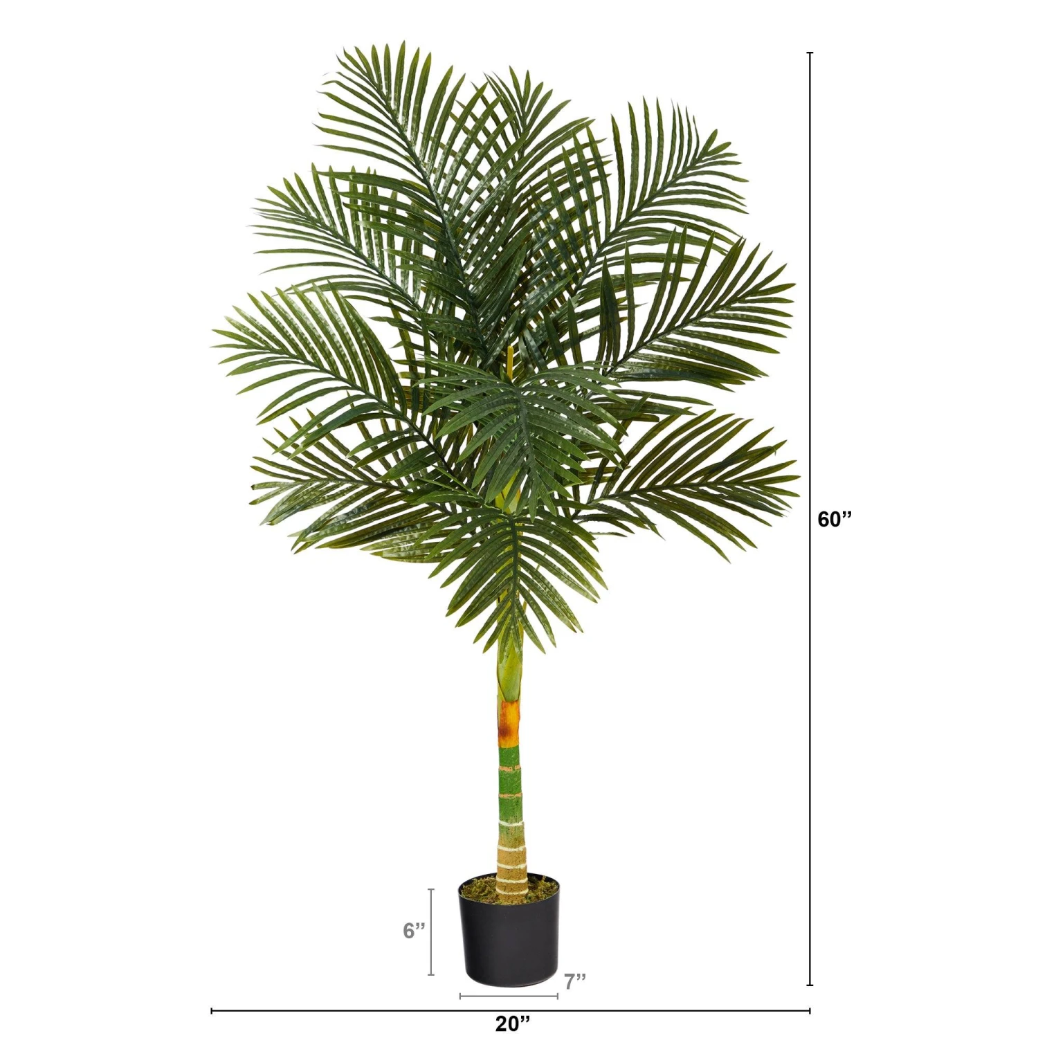 5’ Single Stalk Golden Cane Artificial Palm Tree 4 5’ Single Stalk Golden Cane Artificial Palm Tree - Image 2