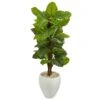 5’ Large Leaf Philodendron Artificial Plant In White Oval Planter (Real Touch) -Artificial Flowers Sale artificial 5 large leaf philodendron artificial plant in white oval planter real touch nearly natural 765579