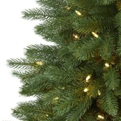 5' Napa Valley Pine Artificial Christmas Tree With 200 Warm White LED Lights, 335 Bendable Branches On A Faux Wood Stand -Artificial Flowers Sale artificial 5 napa valley pine artificial christmas tree with 200 warm white led lights 335 bendable branches nearly natural 288642