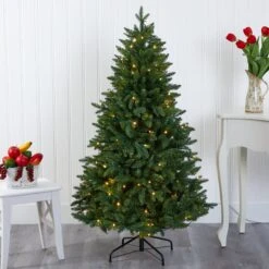 5' New Hampshire Fir Artificial Christmas Tree With 150 LED Lights 17 5' New Hampshire Fir Artificial Christmas Tree With 150 LED Lights -Artificial Flowers Sale artificial 5 new hampshire fir artificial christmas tree with 150 led lights nearly natural 570873
