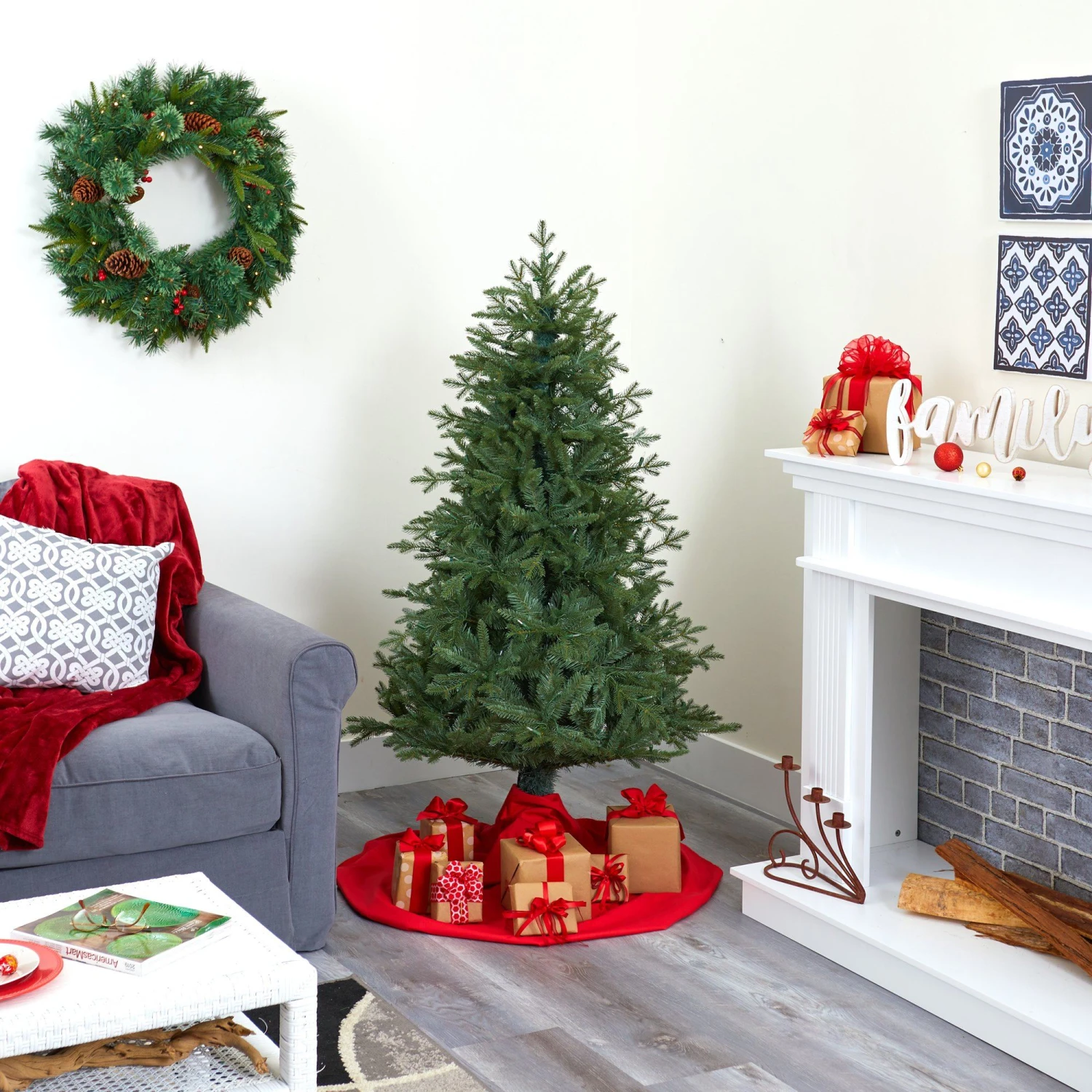 5' New Hampshire Spruce Artificial Christmas Tree With 300 Warm White Lights And 618 Bendable Branches 10 5' New Hampshire Spruce Artificial Christmas Tree With 300 Warm White Lights And 618 Bendable Branches - Image 8