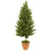 5’ Olive Cone Topiary Artificial Tree In Terra Cotta Planter (Indoor/Outdoor) -Artificial Flowers Sale artificial 5 olive cone topiary artificial tree in terra cotta planter uv resistant indooroutdoor nearly natural 163072