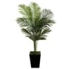 5’ Paradise Palm Artificial Tree In Black Metal Planter 2 5’ Paradise Palm Artificial Tree In Black Metal Planter -Artificial Flowers Sale artificial 5 paradise palm artificial tree in black metal planter nearly natural 546146