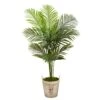 5’ Paradise Palm Artificial Tree In Farmhouse Planter -Artificial Flowers Sale artificial 5 paradise palm artificial tree in farmhouse planter nearly natural 733656