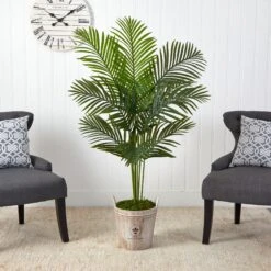 5’ Paradise Palm Artificial Tree In Farmhouse Planter 8 5’ Paradise Palm Artificial Tree In Farmhouse Planter -Artificial Flowers Sale artificial 5 paradise palm artificial tree in farmhouse planter nearly natural 846984