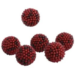 5” Red Berry Ball (Set Of 6) 9 5” Red Berry Ball (Set Of 6) -Artificial Flowers Sale artificial 5 red berry ball set of 6 nearly natural 889320