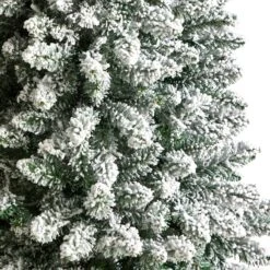 5’ Slim Flocked Montreal Fir Christmas Tree With 150 Warm White LED Lights And 491 Bendable Branches -Artificial Flowers Sale artificial 5 slim flocked montreal fir christmas tree with 150 warm white led lights and 491 bendable branches nearly natural 593936